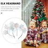2pcs Christmas Snowflake Headbands Rhinestone Xmas Snowflake Flower Hairband for Women Adult Role Play Carnival Party Winter Holiday view 2