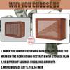 10000 Savings Challenge Box, Money Saving Box, 2025 Upgraded Cash Vault Wooden Savings Box 10000, Retro Style Handmade Savings Box, Cash Box with Target and Counter, Cultivate Good Saving Habits view 4