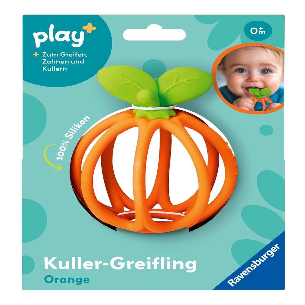 Ravensburger Play+ Kuller-Griifling: Orange Silicone Toothpaste, Toy for Children from 0 Months and Up, 12034042