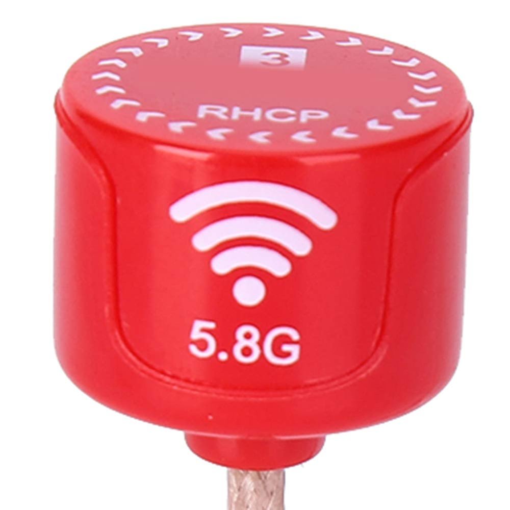 Bnineteenteam 5.8Ghz 3dBi LHCP High Gain Antenna for FPV Racing Drone RC Parts Accessory Red (MMCX Elbow