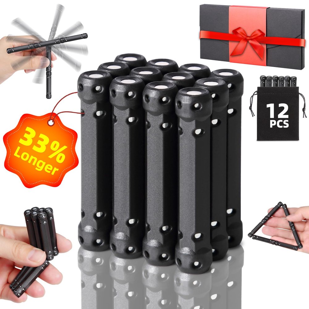 12 Pack - Fidget Toys Adults, Magnet Fidget, Anxiety Relief Items, Magnetic Fidget Toy, Autism Toys for Adults, Cool Gadgets for Men and Women