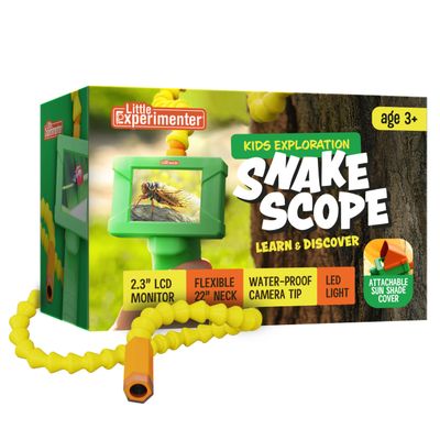 Borescope Snake Scope Camera with Light for Kids, Rechargeable Outdoor Educational STEM Toys, Gifts for 5 Year Old Boy, Nature Activities, Best Gift for Boys, Girls Ages 4 5 6 7 8 9 10 11 Years Old