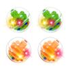 WEofferwhatYOUwant LED Activity Balls  4 Motion-Activated Light-Up Rattle Balls for Toddler STEM Towers  1.8" Sensory Toy for Kids - Permanently Enclosed 45 Hour Long Lasting Batteries view 1