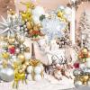 Jobkoo Snowflake Balloon Arch Garland Kit 124 Pcs SiIver White Gold Snow Balloons Snowflake Explosion Star Reindeer Foil Balloon for Christmas New Year Winter Wonderland Birthday Party Decor view 4