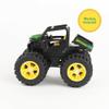 TOMY Monster Treads John Deere Roaring Rev Up Hauler Monster Truck Toy Set - Includes Monster Truck, Trailer, and John Deere Gator - Construction Toys with Hauling Action - 3 Count view 4