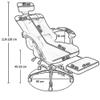 WDFYJ Game Chair Racing Chair Ergonomic Computer Office Chair with Footrest 65 * 65 * 110-120cm(Black) view 3