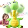 13" Dancing Dinosaur, Repeating What You Say Mimicking Recording Plush Baby Toy Musical Songs Singing Talking Dinosaur Animated Twisting Gifts LED Lights of Birthday Party Funny Toys for Toddler Kids view 1