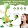 13" Dancing Dinosaur, Repeating What You Say Mimicking Recording Plush Baby Toy Musical Songs Singing Talking Dinosaur Animated Twisting Gifts LED Lights of Birthday Party Funny Toys for Toddler Kids view 2