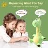 13" Dancing Dinosaur, Repeating What You Say Mimicking Recording Plush Baby Toy Musical Songs Singing Talking Dinosaur Animated Twisting Gifts LED Lights of Birthday Party Funny Toys for Toddler Kids view 3