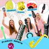 18 Pcs Inflatable Rock Star Instrument Set Include Inflatable Microphone 2 Inflata Guitar 1 Mobile Phone Recorder Piano Saxophone Bass 4 Lute with 1 Pump for 80s 91s Themed Birthday Party Decorations view 3