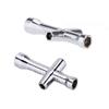 2 Pack 4mm 5mm 5.5mm 7mm Cross Wrenches Maintenance Tool,Small Sleeve Hex Socket Wheel Spanner & Universal 17mm Wheel Hex Wrench Repair Tools & 4mm 5mm 5.5mm 7mm Wheel Hub Cross Socket Spanner Repair view 2