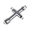 2 Pack 4mm 5mm 5.5mm 7mm Cross Wrenches Maintenance Tool,Small Sleeve Hex Socket Wheel Spanner & Universal 17mm Wheel Hex Wrench Repair Tools & 4mm 5mm 5.5mm 7mm Wheel Hub Cross Socket Spanner Repair view 4
