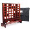 SPORT BEATS Giant Wooden 4 in A Row Game with Folding Catch Tray, Wall-Mountable or Ground Play, Indoor Outdoor & Backyard Game, Includes Carry Case and Detachable Legs view 1