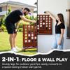 SPORT BEATS Giant Wooden 4 in A Row Game with Folding Catch Tray, Wall-Mountable or Ground Play, Indoor Outdoor & Backyard Game, Includes Carry Case and Detachable Legs view 3