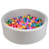 Ball Pit for Toddlers, 35.4"x 11.8" Foam Ball Pits for Babies, Indoor Soft Round Baby Playpen for Kid, Ideal Gift for Toddlers,Grey (Balls not Included) view 1