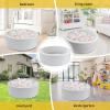 Ball Pit for Toddlers, 35.4"x 11.8" Foam Ball Pits for Babies, Indoor Soft Round Baby Playpen for Kid, Ideal Gift for Toddlers,Grey (Balls not Included) view 2