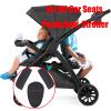 3 in 1 Car Seat Strap Covers, Stroller Belt Covers for Baby Kids, Baby Shoulder Strap and Crotch Harness Pads, Car Seat Strap Covers for Car Seats, Pushchair, Stroller Belts (Black) view 4