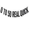 0 To 50 Real Quick Banner, Cheers to 50 Years/Awesome Since 1974, Happy 50th Birthday Party Decorations Supplies for Men Women, Black Glitter view 1