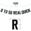 0 To 50 Real Quick Banner, Cheers to 50 Years/Awesome Since 1974, Happy 50th Birthday Party Decorations Supplies for Men Women, Black Glitter view 2