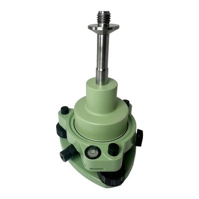 5 PCS Green Three-Jaw Tribrach with Optical Plummet + High Adapter with 5/8 Thread Adaptor