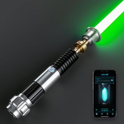 DAMIENSABER Upgrade RGB3.0 Light Saber, Motion Control Smooth Swing Light Sabers,16 Sound Fonts Saber with Infinite Color Changing,Obiwan Light Saber for Adults, Metal Hilt