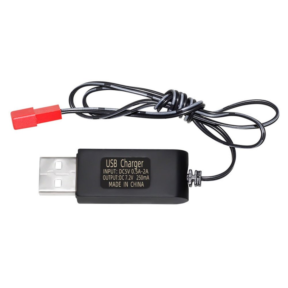 KANGQL Charging Cable, USB Charger Cable for 3.6V 4.8V 6V 7.2V LiPo & Li-ion Batteries,with SM-2P/JST/KET Plug Remote Control Toy Charger, L