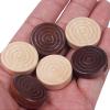 24Pcs Checker Draughts Set Draughts Pieces Wood Checker Drafts Pieces Replacement Stackable Backgammon Chess Pieces view 2