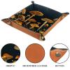 Starry Mushroom Microfiber Leather Dice Trays Folding for RPG DND Table Games, Leather Dice Holder Storage Box Portable Folding Rolling Dice Tray, 16x16cm view 3