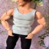 BQ?Power  Basic Tank Top for 12" Ken Dolls, 1/6 Scale / 23. Gray Pull-on Style view 1