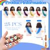 Bememo 25 Pcs Little Jesus Figures,Original Design Jesus Love You Rubber Religious Toys for Easter,Easter Basket Stuffers,Christian Party Favors Sunday School Baptism Church Gift(Rainbow Color) view 2
