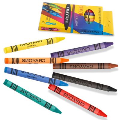 Tivcck 100 Sets of 8-Pack Crayons, 8 Colors, 800 Total, Perfect for Schools, Parties & Gifts
