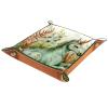 Garden Magical Unicorn Microfiber Leather Dice Trays Folding for RPG DND Table Games, Leather Dice Holder Storage Box Portable Folding Rolling Dice Tray, 20.5x20.5cm view 2