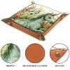 Garden Magical Unicorn Microfiber Leather Dice Trays Folding for RPG DND Table Games, Leather Dice Holder Storage Box Portable Folding Rolling Dice Tray, 20.5x20.5cm view 3