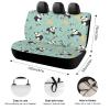 NWTRJ Lovely Pandas Car Back Seat Covers Soft Waterproof Cars Rear Bench Cushion Covers Dust and Scratch Proof Auto Backrest Protector Cover Universal Fit Most Trucks SUV Van view 2