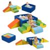STAOLENE Soft Foam Climbing Blocks with Ball Pit, 6PCS Color Indoor Climbing Toys for Toddler, Climb and Crawl Activity Play Set, Play Gym for Child Development (Balls not Included) view 1