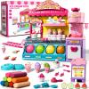 Beby Buty Ice Cream Toys Air Dry Clay Kit for Kids, 80 PCS Ice Cream Shop Set Food Toys for Girls 3 4 5 6 Years Old, Pretend Play Toys DIY Soft Magic Modeling Clay for Kids Girls Toddler 3-5 4-8 view 1