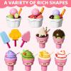 Beby Buty Ice Cream Toys Air Dry Clay Kit for Kids, 80 PCS Ice Cream Shop Set Food Toys for Girls 3 4 5 6 Years Old, Pretend Play Toys DIY Soft Magic Modeling Clay for Kids Girls Toddler 3-5 4-8 view 3