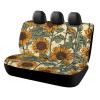 NWTRJ Romantic Sunflowers Car Back Seat Covers Soft Waterproof Cars Rear Bench Cushion Covers Dust and Scratch Proof Auto Backrest Protector Cover Universal Fit Most Trucks SUV Van view 1