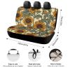 NWTRJ Romantic Sunflowers Car Back Seat Covers Soft Waterproof Cars Rear Bench Cushion Covers Dust and Scratch Proof Auto Backrest Protector Cover Universal Fit Most Trucks SUV Van view 2