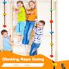 2 Pack 6.59ft Climbing Rope with Knots Colorful Playground Rope Swing Tree Climbing Ropes for Kids Outdoor Swing Set Backyard Accessories view 3