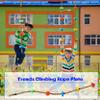 2 Pack 6.59ft Climbing Rope with Knots Colorful Playground Rope Swing Tree Climbing Ropes for Kids Outdoor Swing Set Backyard Accessories view 4