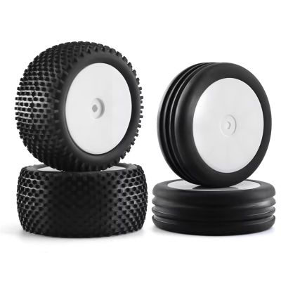 VBCERSDZ RC Wheel Tire Compatible with XB2 for Serpent SRX2 SRX4 for Bandit for Tekno 82Mm 87Mm 1/10 2WD RC Off-Road Car Rubber Tires Wheels Tyres