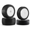 VBCERSDZ RC Wheel Tire Compatible with XB2 for Serpent SRX2 SRX4 for Bandit for Tekno 82Mm 87Mm 1/10 2WD RC Off-Road Car Rubber Tires Wheels Tyres view 1