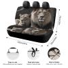 NWTRJ Male and Female Lions Car Back Seat Covers Soft Waterproof Cars Rear Bench Cushion Covers Dust and Scratch Proof Auto Backrest Protector Cover Universal Fit Most Trucks SUV Van view 2