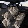 NWTRJ Male and Female Lions Car Back Seat Covers Soft Waterproof Cars Rear Bench Cushion Covers Dust and Scratch Proof Auto Backrest Protector Cover Universal Fit Most Trucks SUV Van view 4