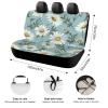NWTRJ Daisy Car Back Seat Covers Soft Waterproof Cars Rear Bench Cushion Covers Dust and Scratch Proof Auto Backrest Protector Cover Universal Fit Most Trucks SUV Van view 2