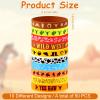 Youdaju 50Pcs Western Party Bracelets Cowboy Cowgirl Silicone Bracelets Western Themed Stretch Wristbands for Western Party Birthday Party Supplies Decorations,10 Different Patterns view 2
