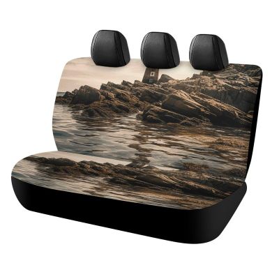 NWTRJ Lighthouse Car Back Seat Covers Soft Waterproof Cars Rear Bench Cushion Covers Dust and Scratch Proof Auto Backrest Protector Cover Universal Fit Most Trucks SUV Van