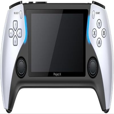 YoimJoyFun Project X Retro Gaming Console, Handheld Retro Video Game Console, 11 emulators, 4.3-inch IPS Screen,15000+ Games(White)