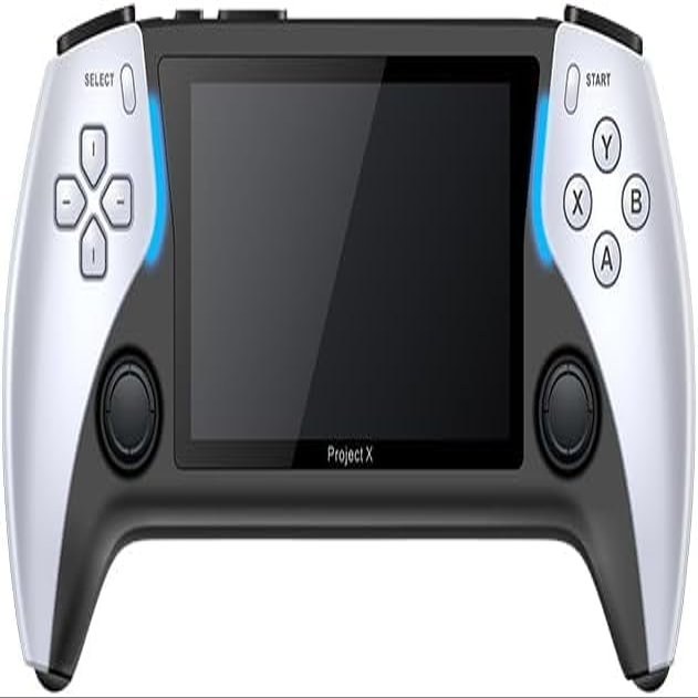 YoimJoyFun Project X Retro Gaming Console, Handheld Retro Video Game Console, 11 emulators, 4.3-inch IPS Screen,15000+ Games(White)